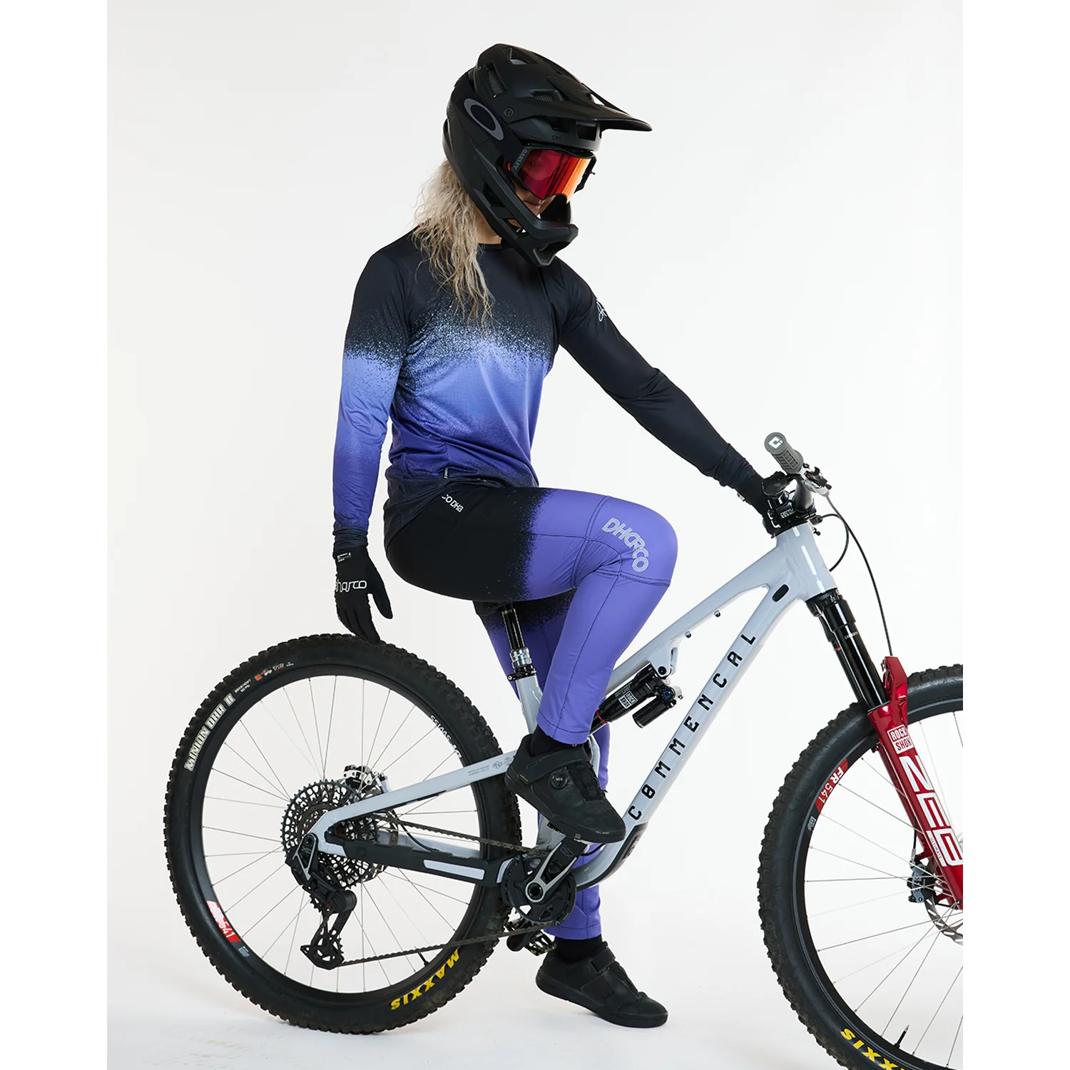 DHARCO RACE ULTRA VIOLETT Trikot Langarm Women Schwarz/Violett - Image 14
