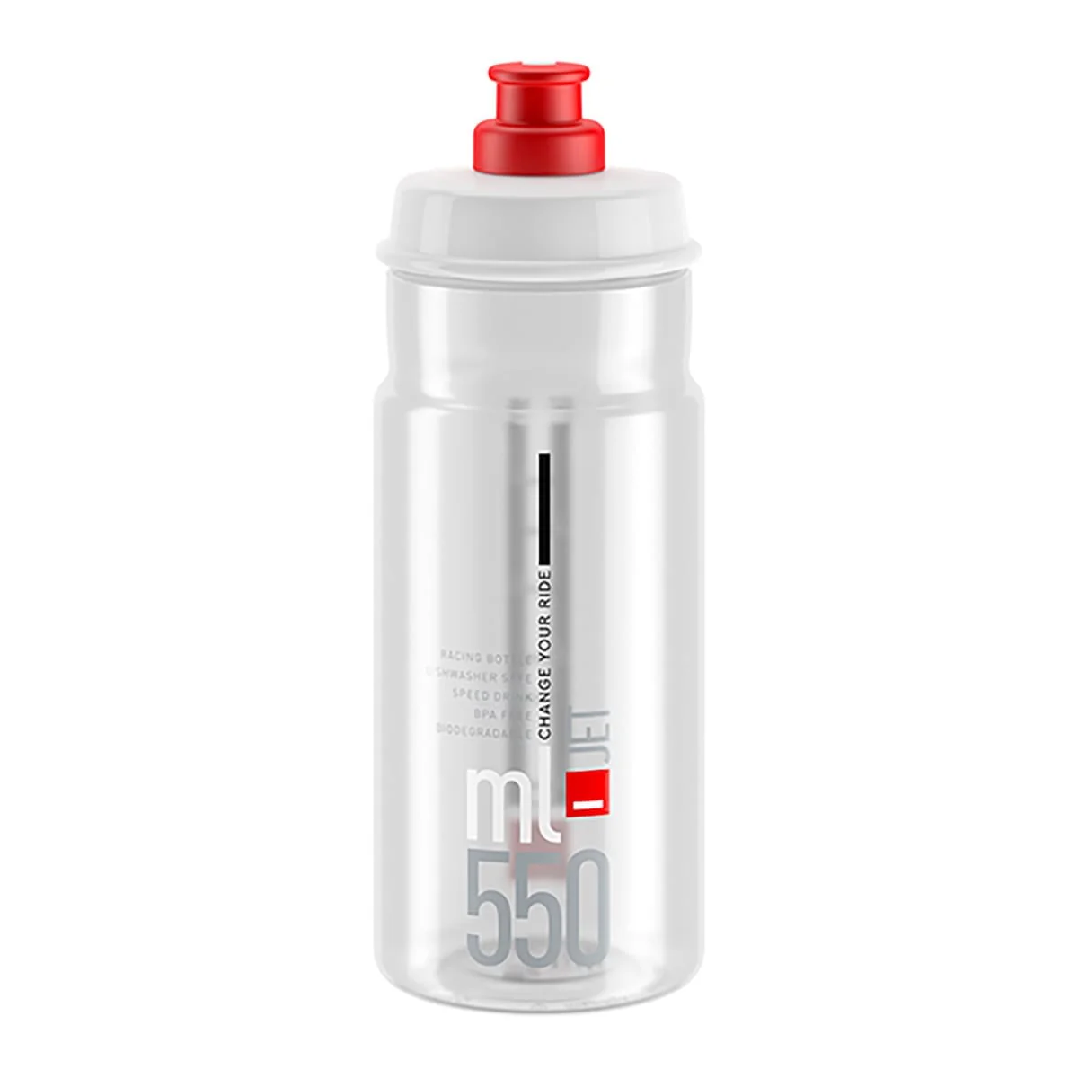 ELITE JET Transparent Logo Trinkflasche Rot - Image 2