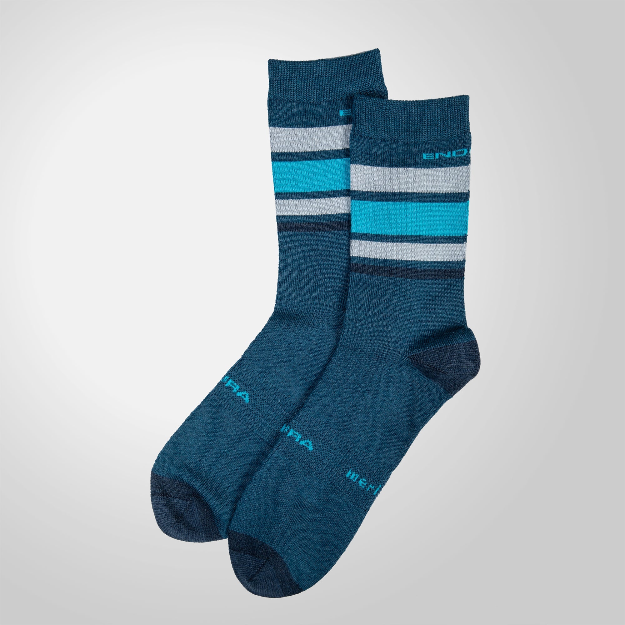 ENDURA BAABAA MERINO STRIPE Socken Blau - Image 3