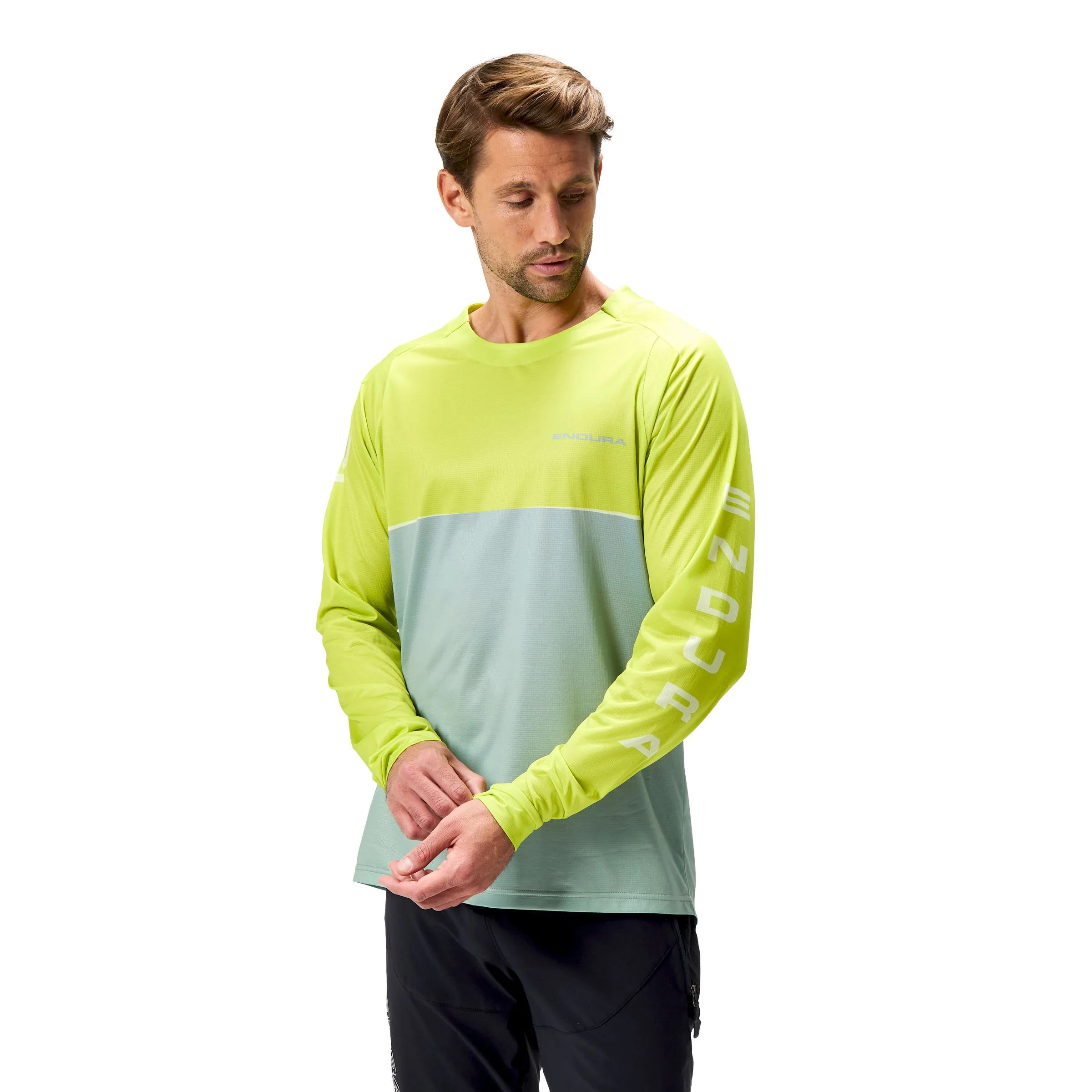 ENDURA CORE PRINTED Langarmtrikot Grün - Image 3