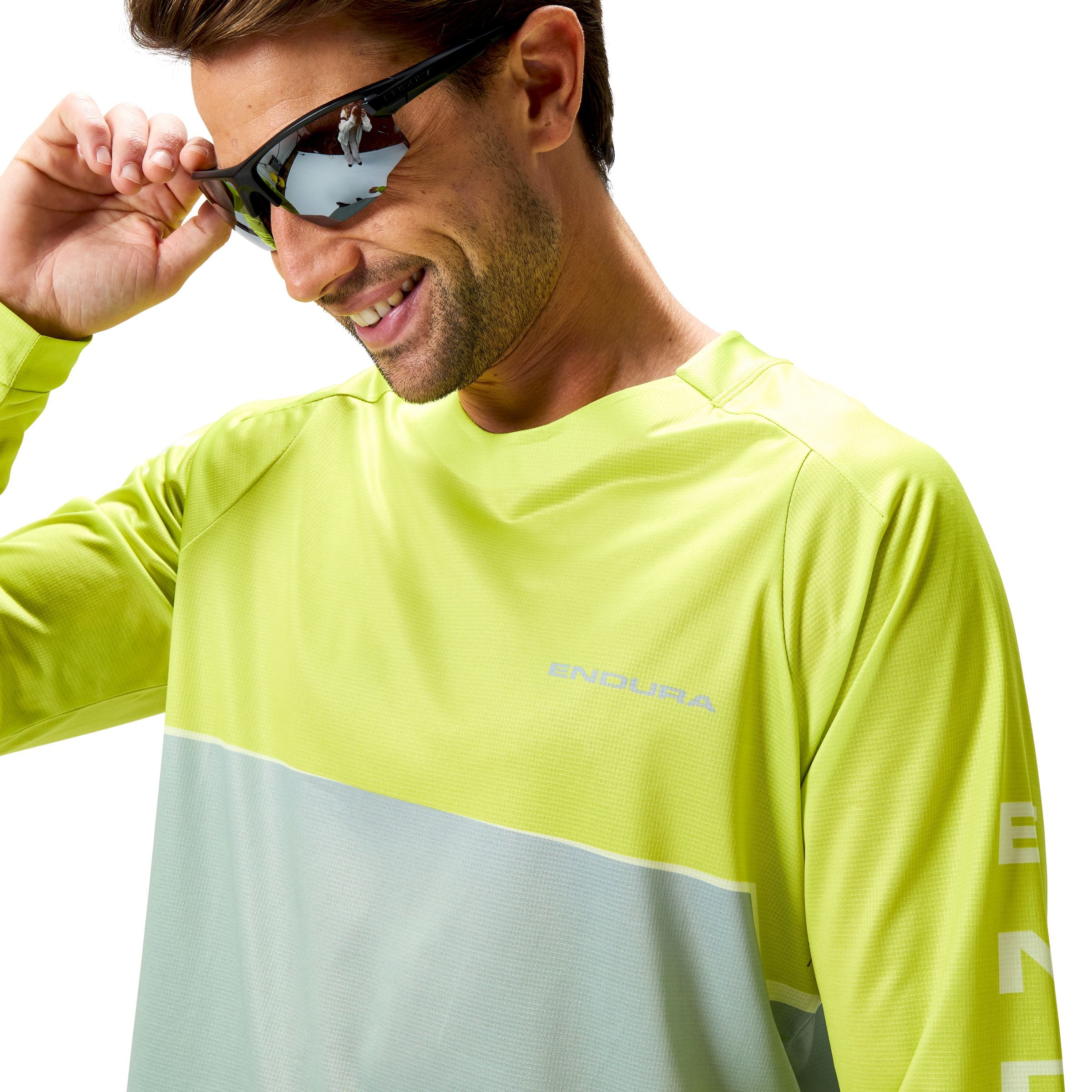 ENDURA CORE PRINTED Langarmtrikot Grün - Image 6