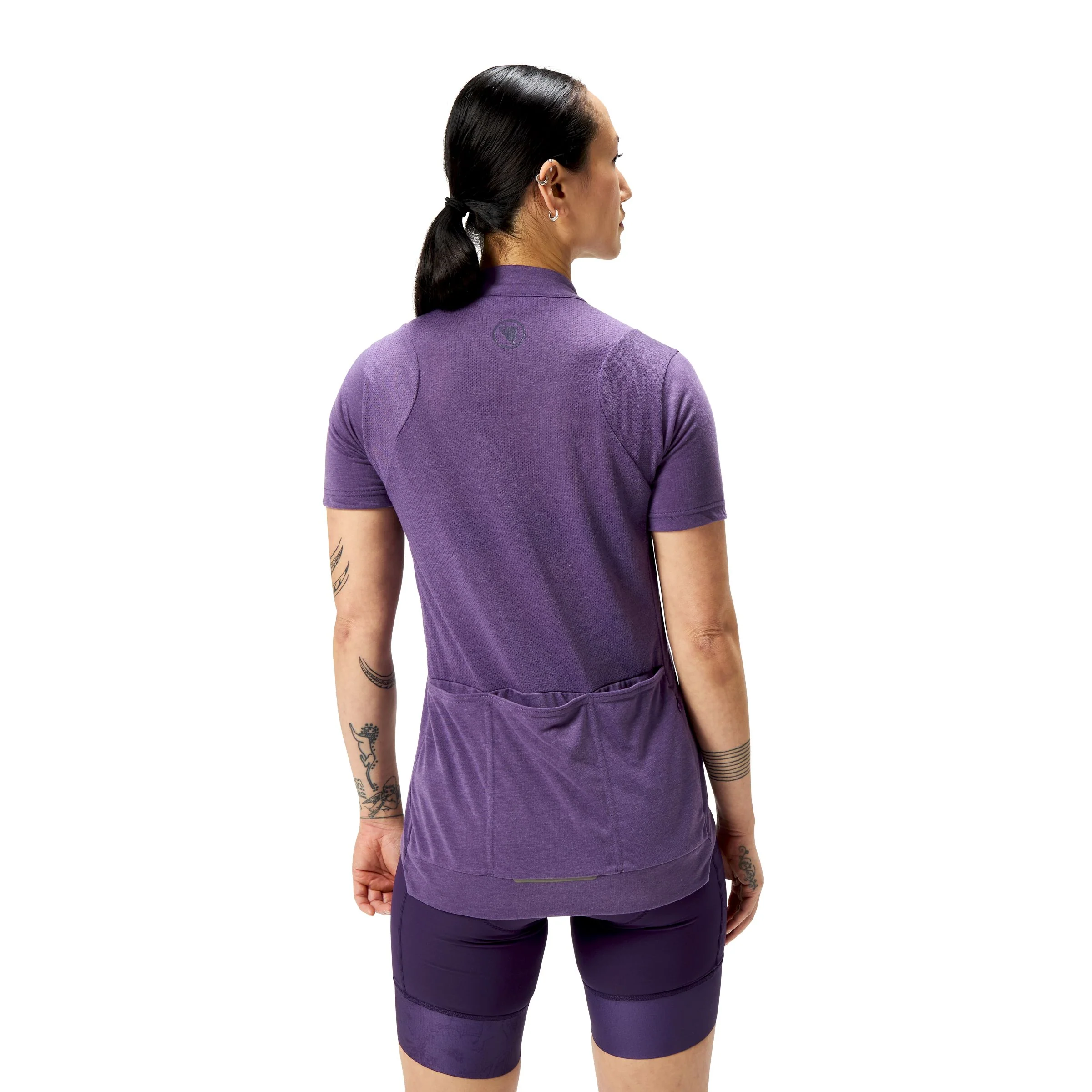 ENDURA LOOP ZIPPED Trikot Kurzarm Damen Violett - Image 2