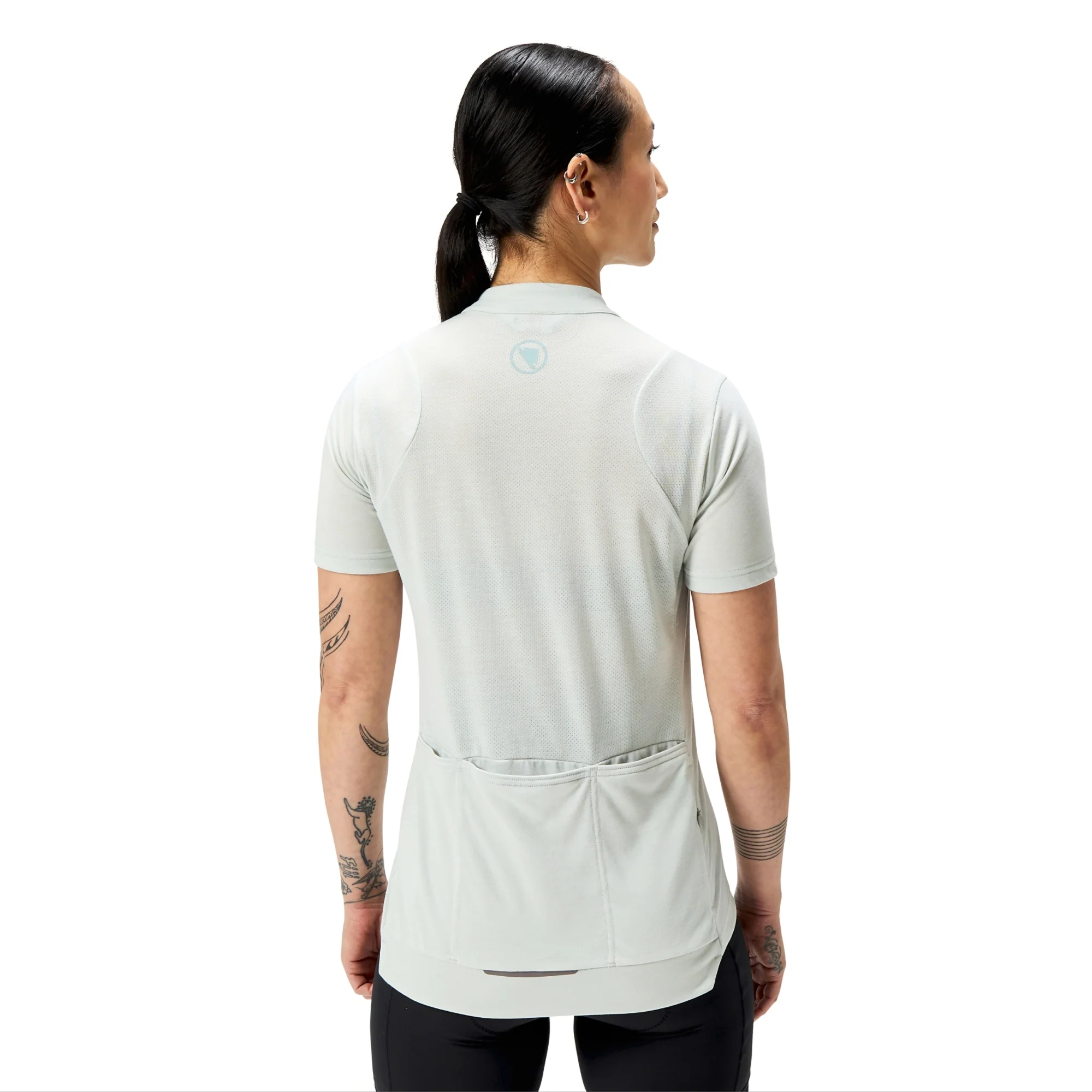 ENDURA LOOP ZIPPED Trikot Kurzarm Damen Grau - Image 2