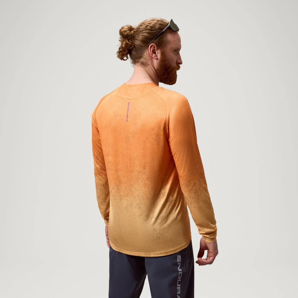 ENDURA SINGLETRACK PRINT Trikot Langarm End Orange - Image 2