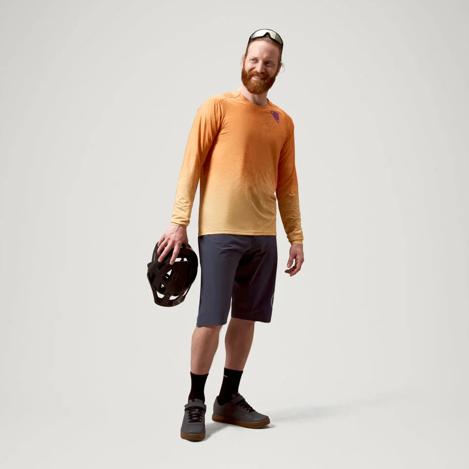 ENDURA SINGLETRACK PRINT Trikot Langarm End Orange - Image 3