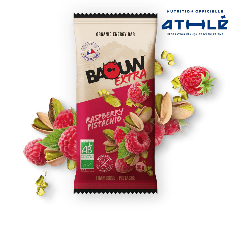 Energieriegel BAOUW BIO EXTRA Himbeer-Pistazie (50g)