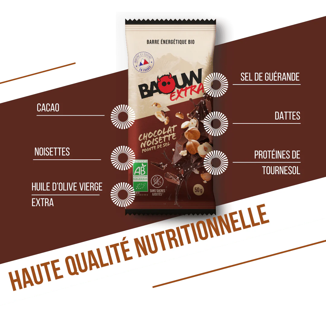 Energieriegel BAOUW BIO EXTRA Schoko-Haselnuss (50g) - Image 3