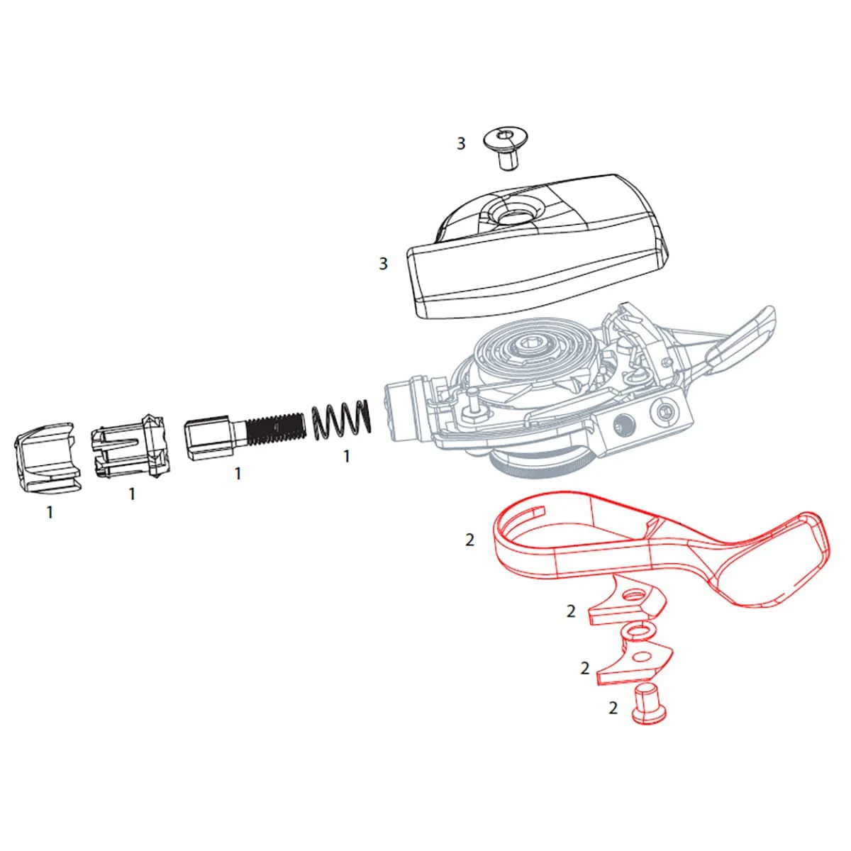 Ersatzhebel für SRAM EAGLE XX1 rechts #11.7018.056.000