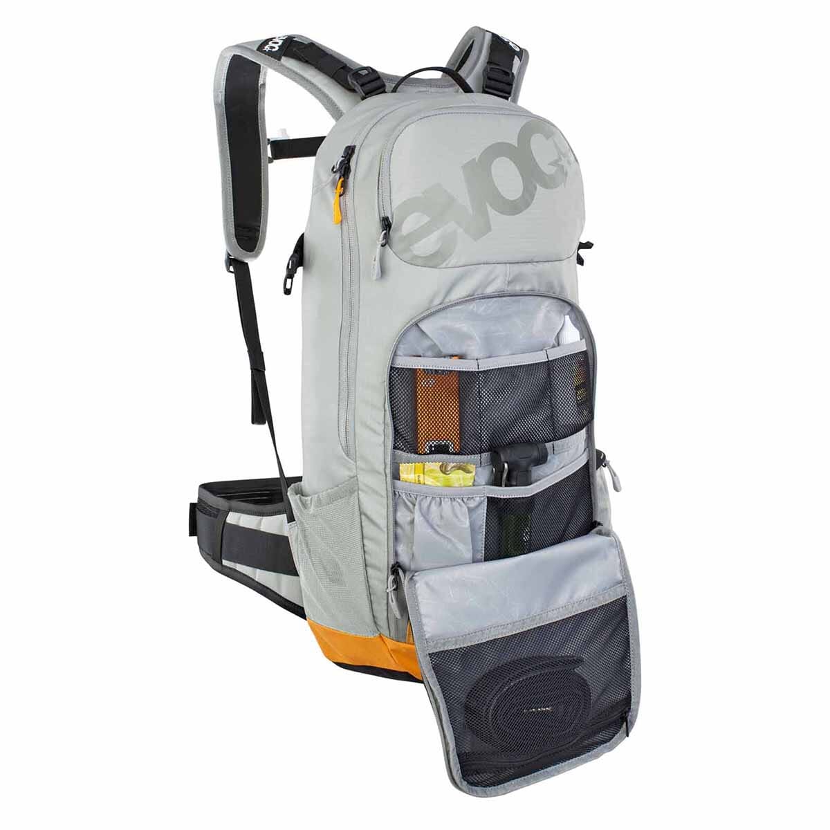 EVOC FR ENDURO E-RIDE 16L Rucksack mit Rückenprotektor Grau/Orange - Image 3