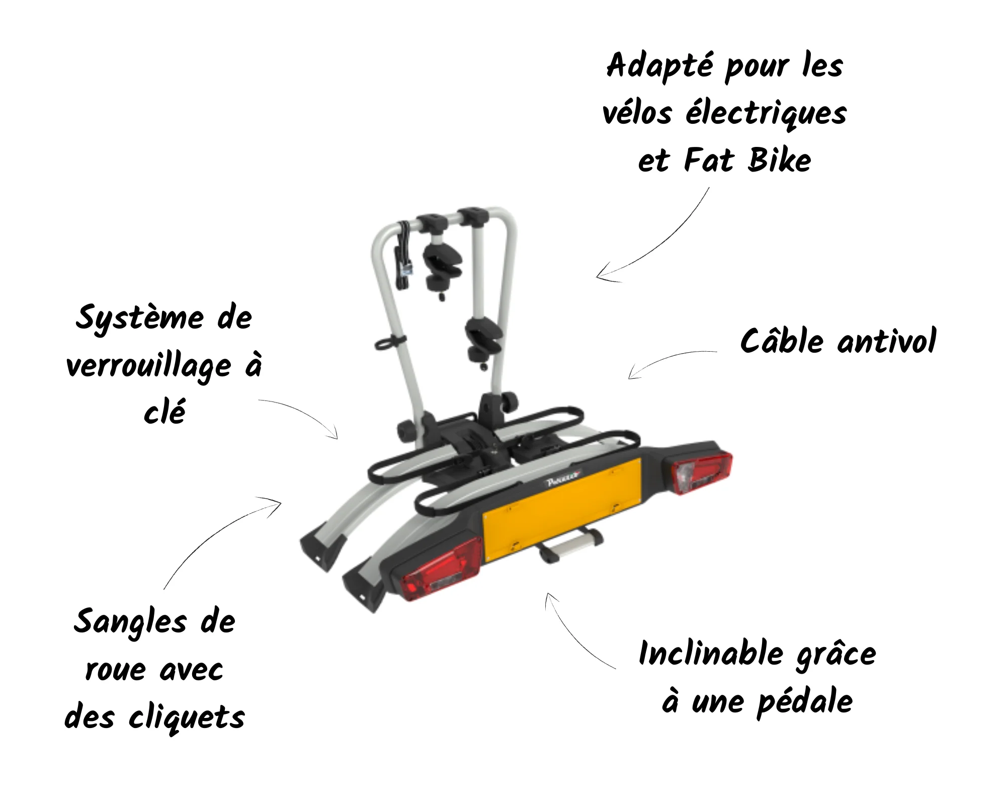 Fahrradträger PERUZZO ATLANTIS 2 Elektrofahrräder auf Anhängerkupplung - Image 7