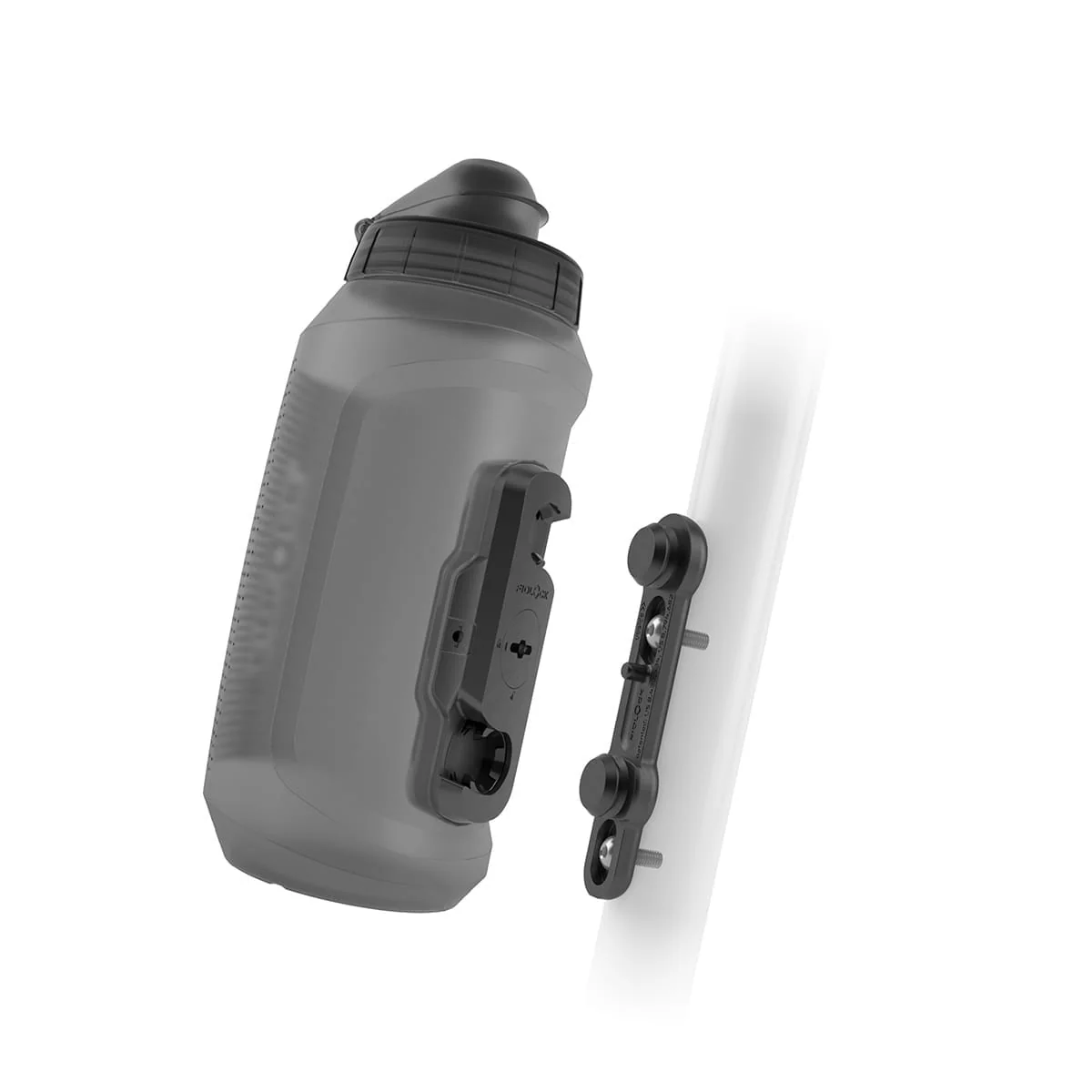FIDLOCK TWIST COMPACT BIKE BASE 750 ml Fumé Trinkflaschen- und Flaschenhalter-Set