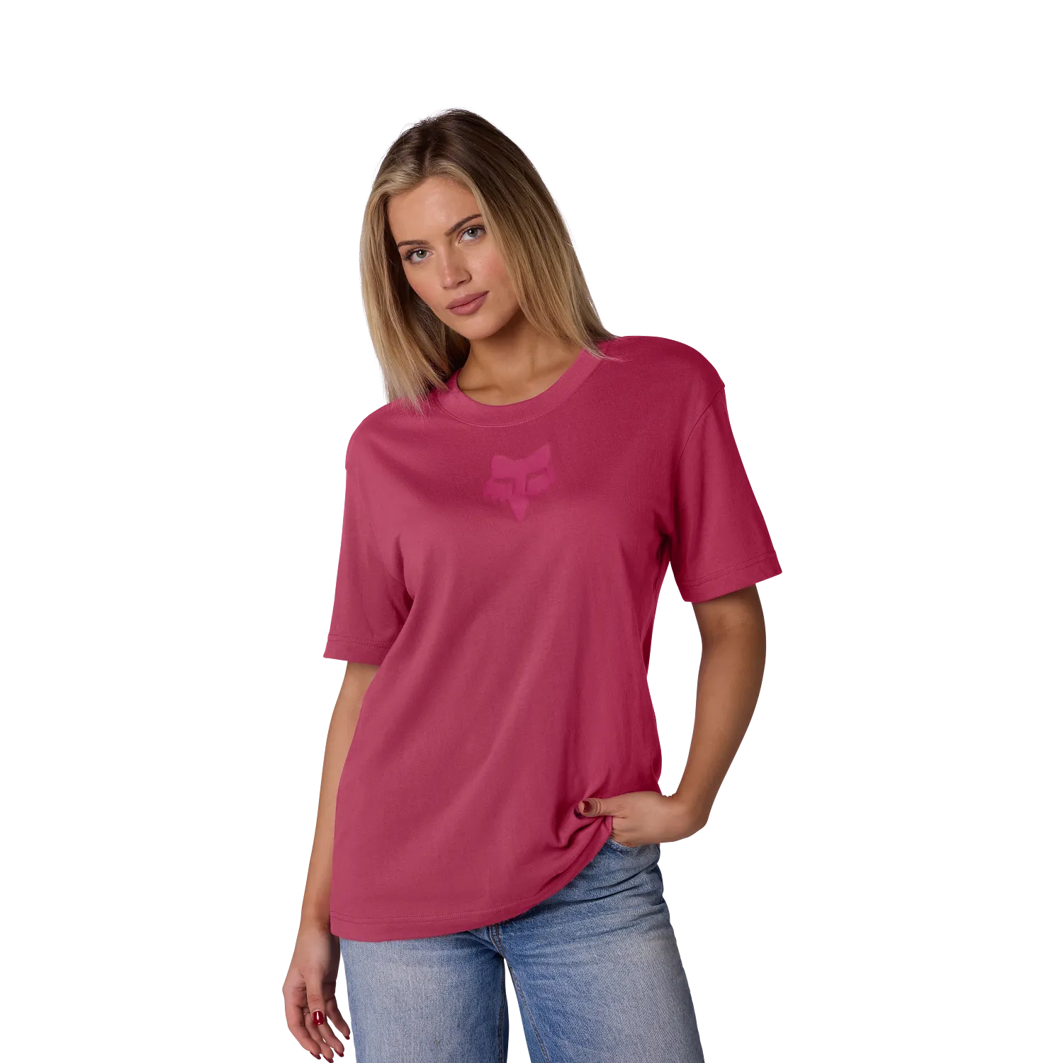FOX HEAD Damen Kurzarm T-Shirt Berry Pink - Image 3