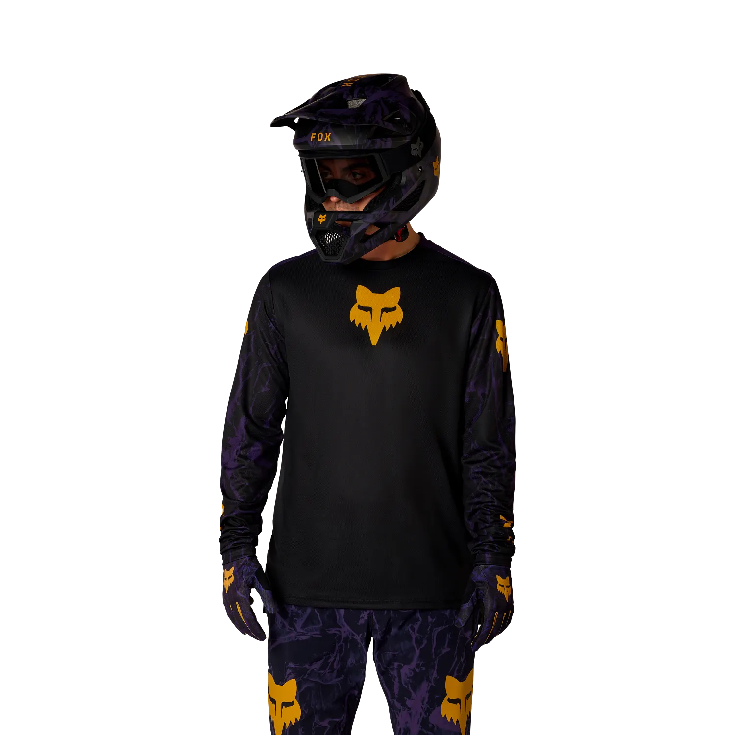 FOX RANGER IMAGE PRINT Trikot Langarm Schwarz/Violett - Image 6