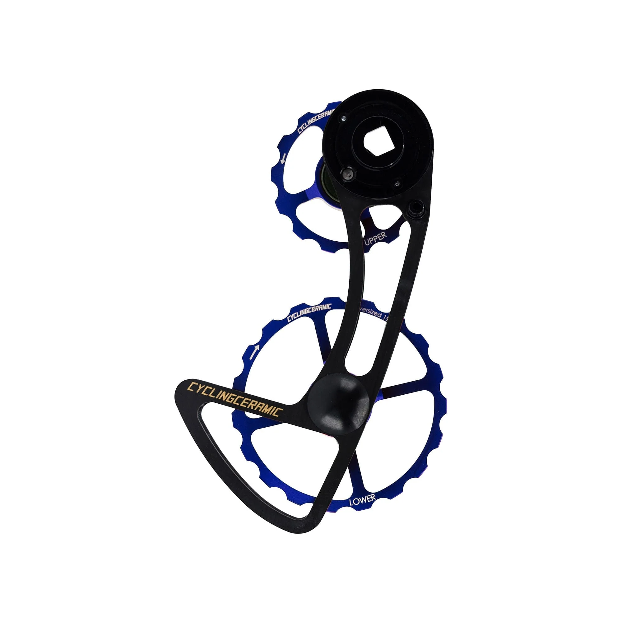 Gabelkopf des hinteren Schaltwerks 12-fach CYCLINGCERAMIC 14/19 Sram E-Tap AXS Blau