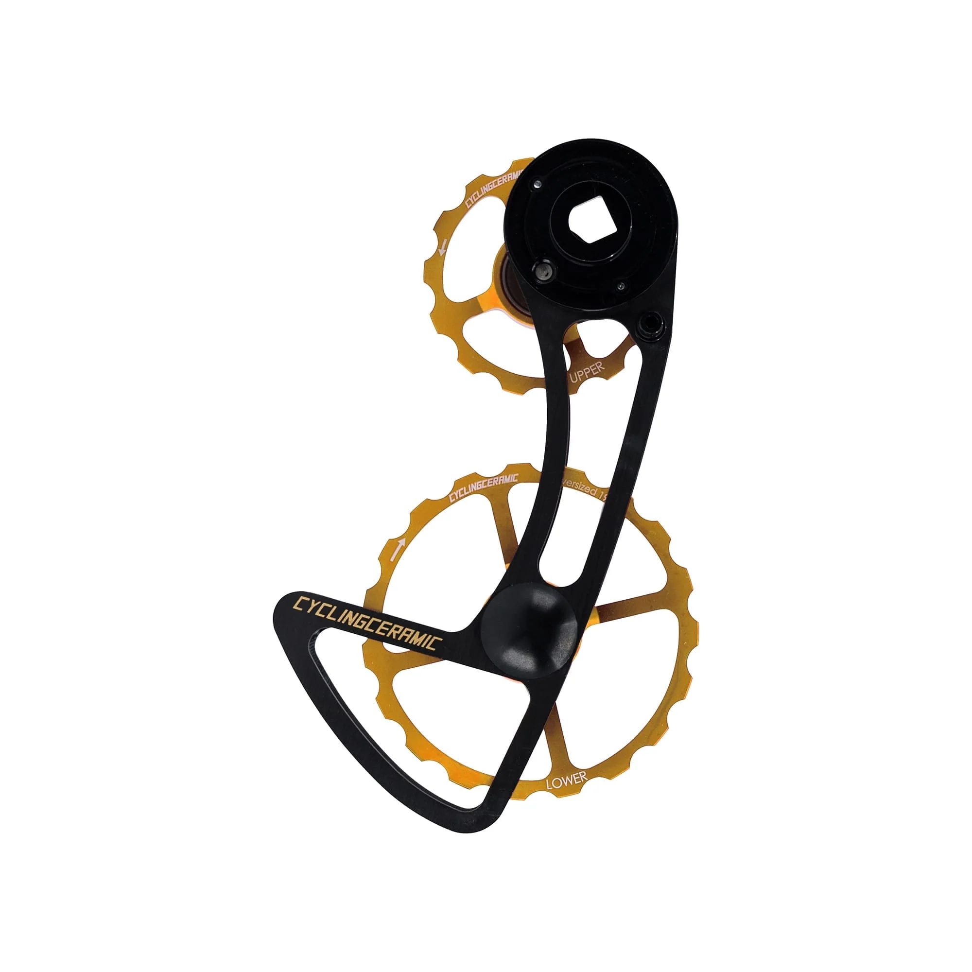 Gabelkopf des hinteren Schaltwerks 12-fach CYCLINGCERAMIC 14/19 Sram E-Tap AXS Gold