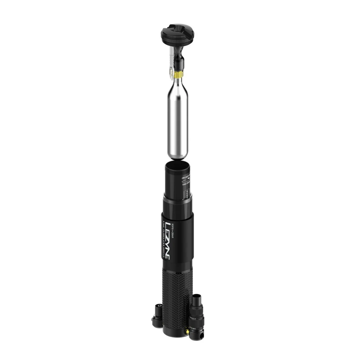 Handpumpe LEZYNE CNC TUBELESS DRIVE Schwarz - Image 2