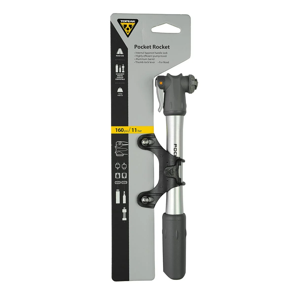 Handpumpe TOPEAK POCKET ROCKET Silber - Image 4