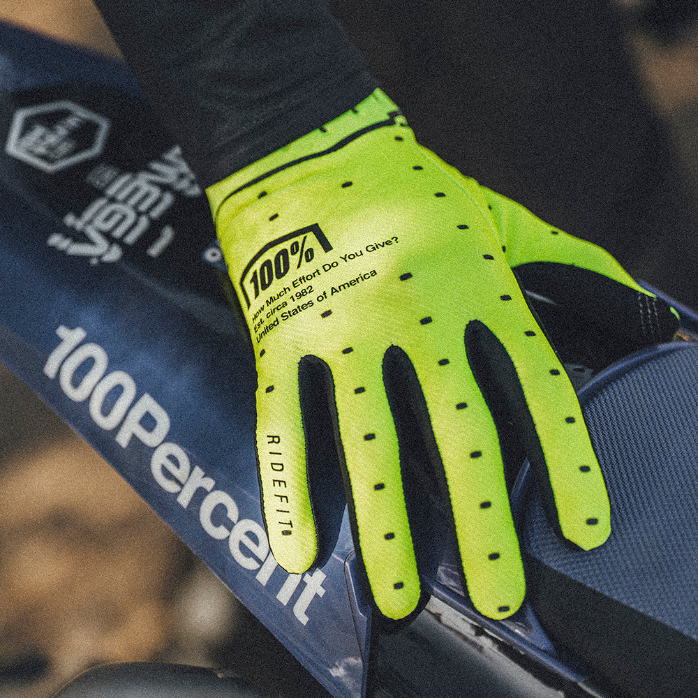 Handschuhe 100% RIDEFIT Gelb - Image 4