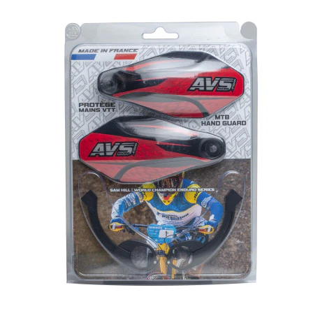 Handschützer AVS KIT DECO Alu-Lasche Rot/Schwarz - Image 2