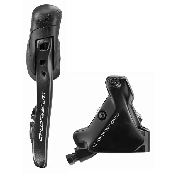Rechter Hebel und 140mm CAMPAGNOLO SUPER RECORD WRL Flat Mount Bremssattel ohne Scheibe