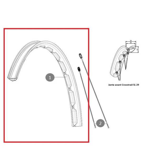 Felge Hinten MAVIC CROSSTRAIL SL 29".