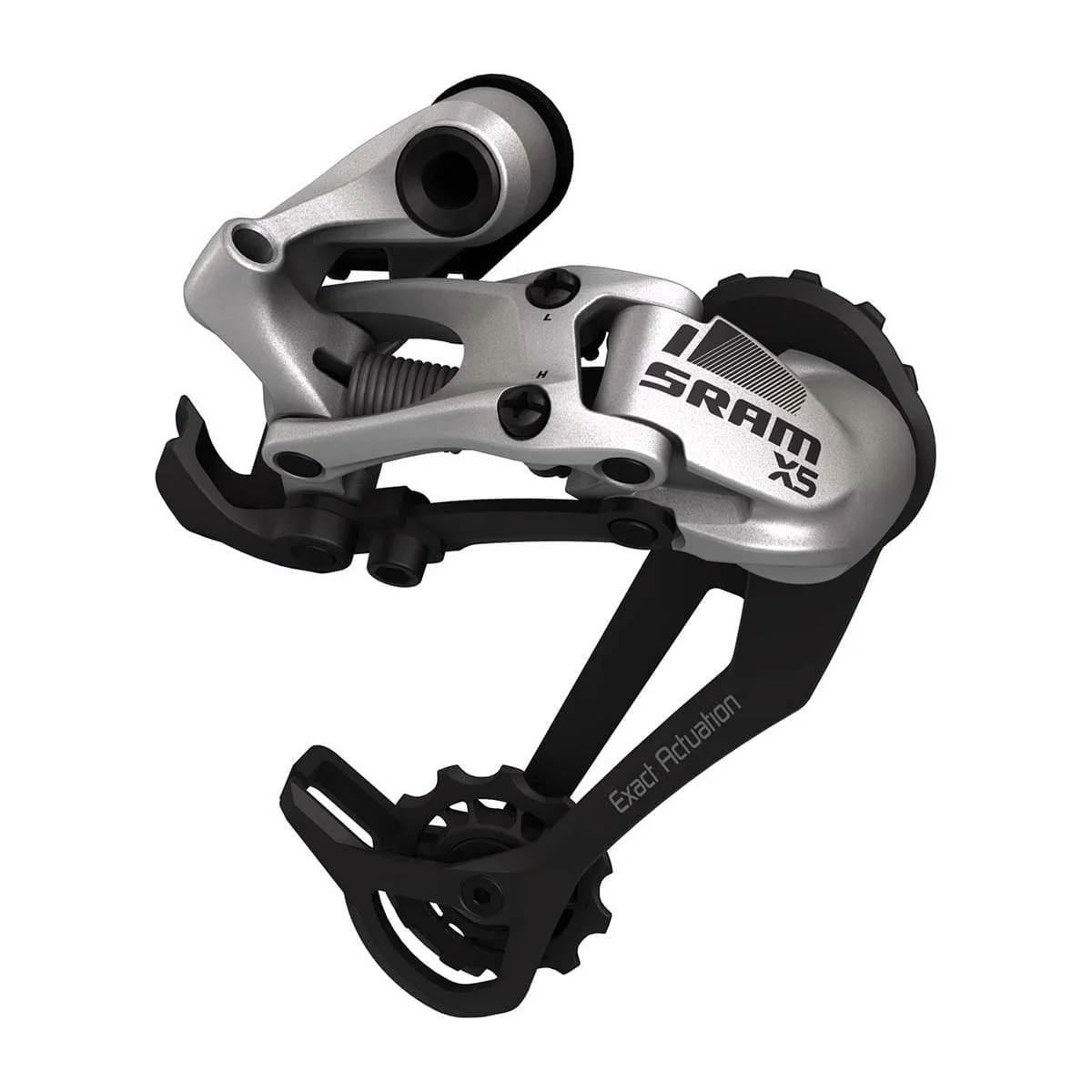 Hinterer Umwerfer SRAM X5 9V Langes Kettenblatt Silber