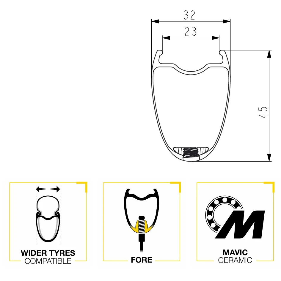 Vorderrad MAVIC COSMIC SLR 45 DISC Tubeless Ready (Center Lock) 2025 - Image 6