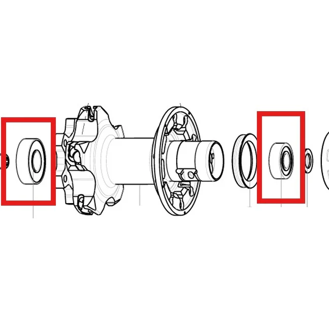 Satz 2 Lager MAVIC Nabe 9x22x7mm (B9) + 12x28x8mm (6001) 2015
