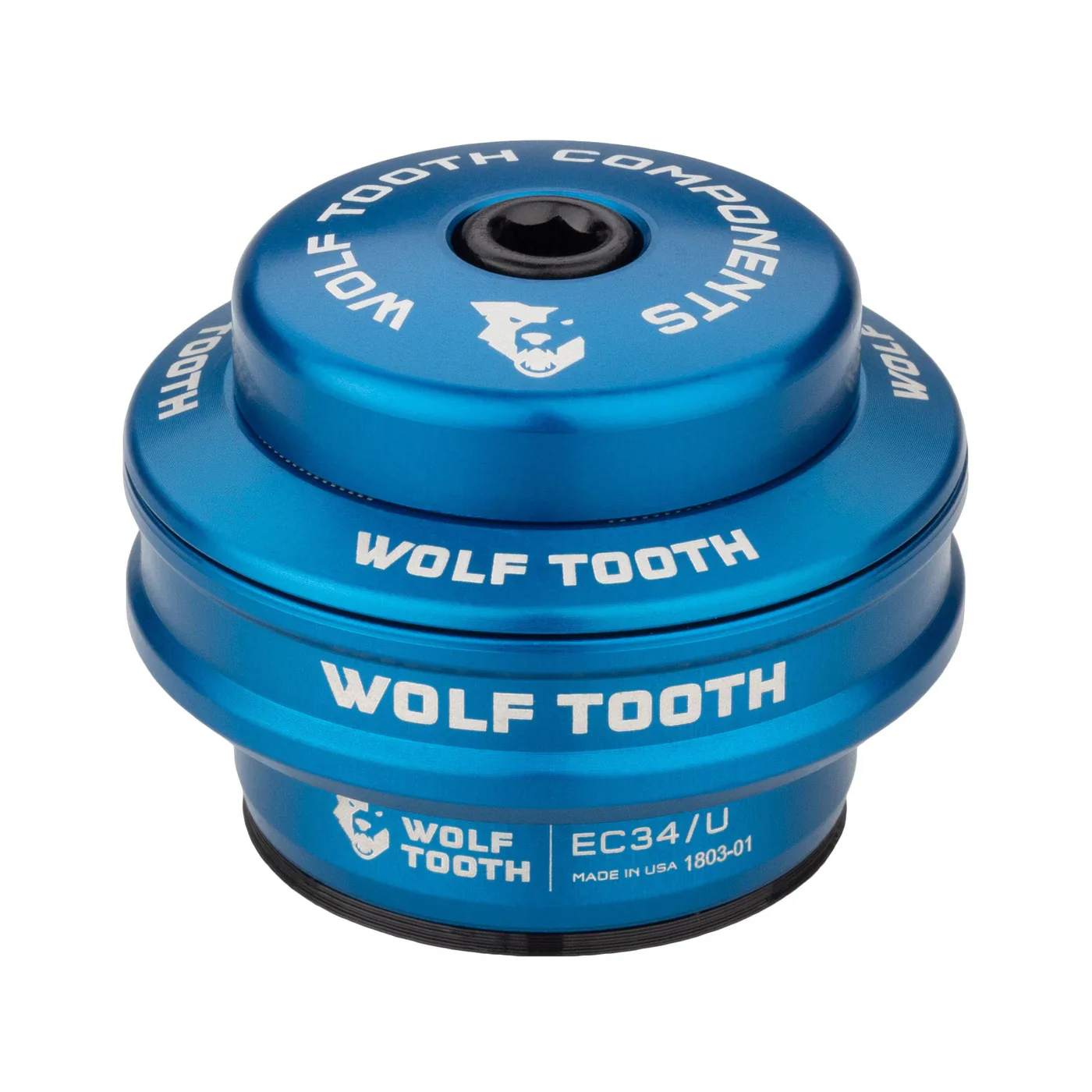 Hohe Lagerschale für externes Steuersatz-Set von WOLF TOOTH PERFORMANCE, 1"1/8, EC34, Stack 16 mm, blau