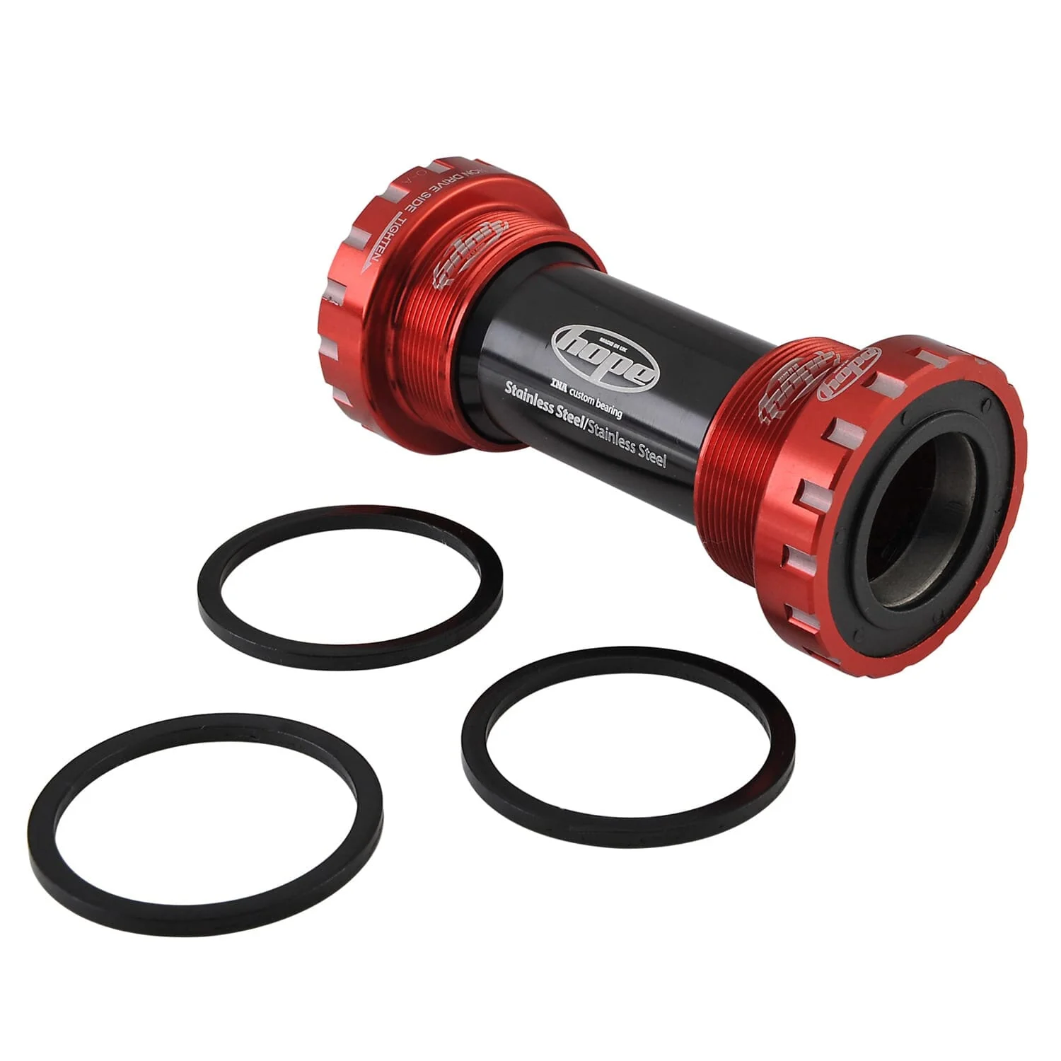 HOPE 68/73 mm Tretlagergehäuse 24 mm Achse Rot - Image 3