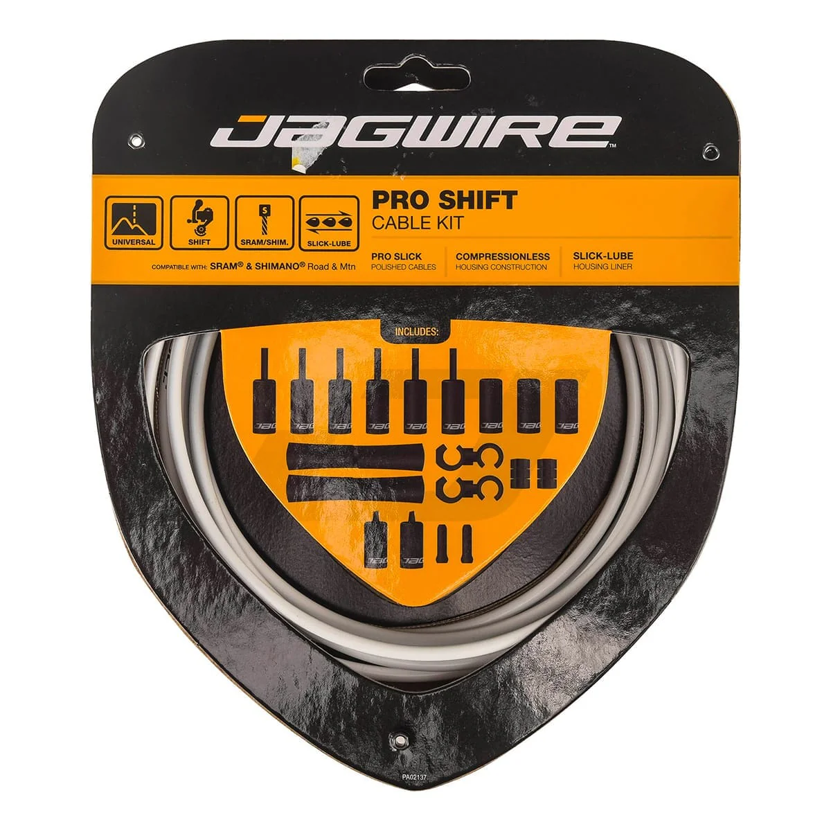 JAGWIRE ROAD AND MOUNTAIN PRO Umwerfer Kabel- und Hüllen-Set Grau
