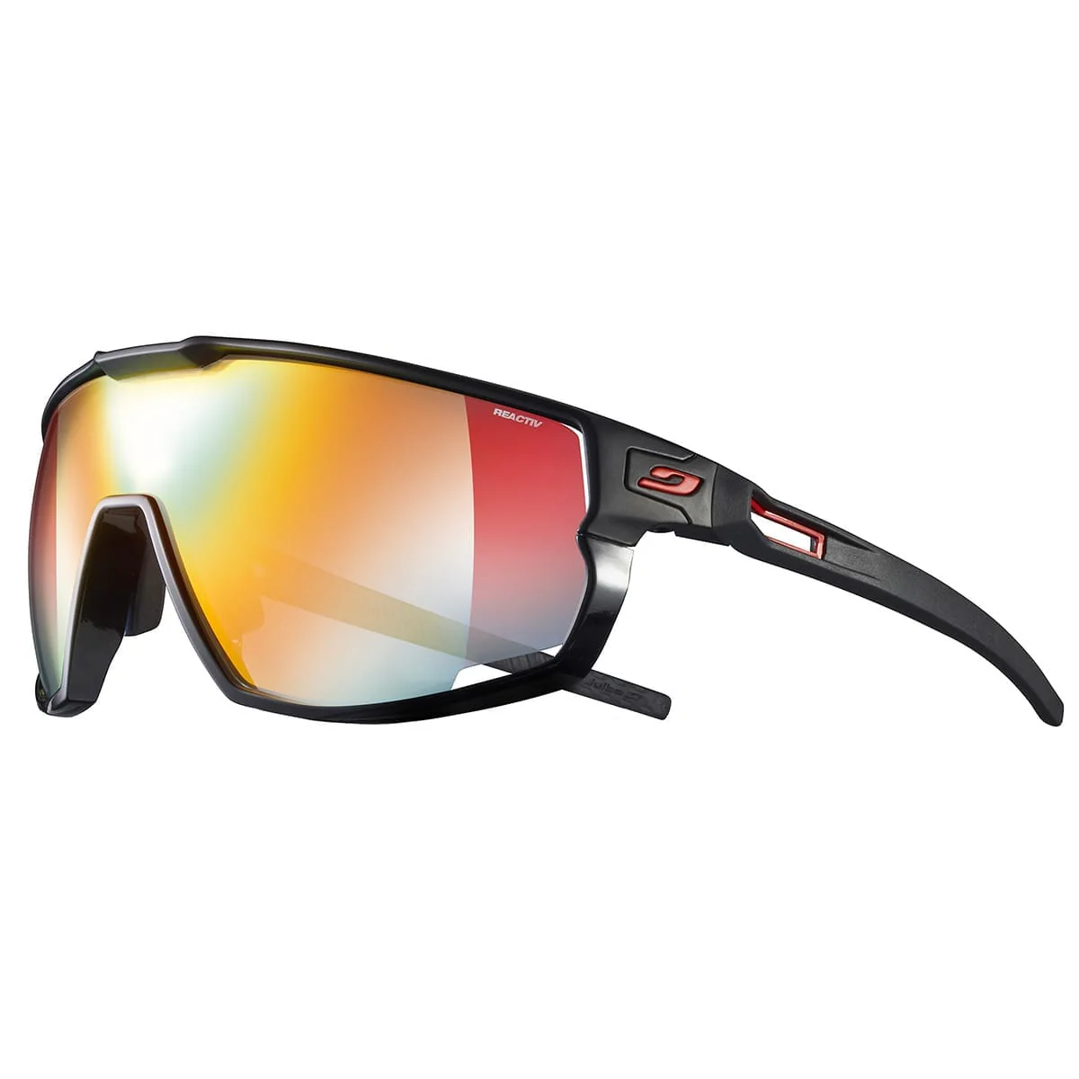 JULBO RUSH Brille Mattschwarz/Glanzschwarz Reactiv Light Amplifer Photochromic