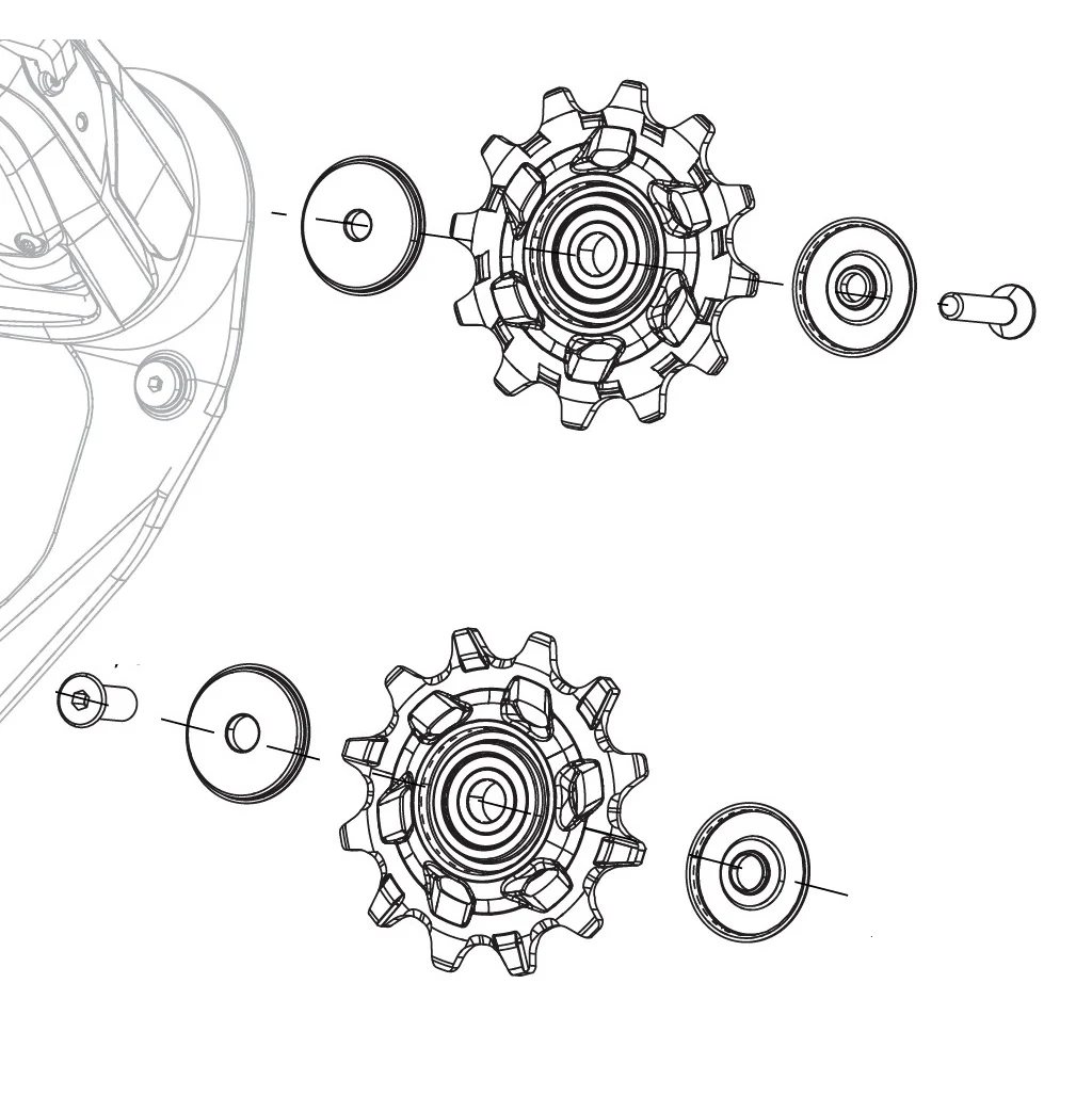 12-fach Keramik-Schaltwerksrollen SRAM RED AXS X-Sync