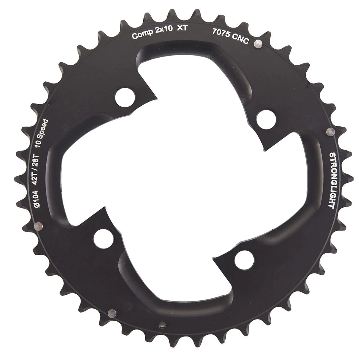 STRONGLIGHT SHIMANO XT M785 Outdoor-Kettenblatt 10-fach 4 Löcher 104mm