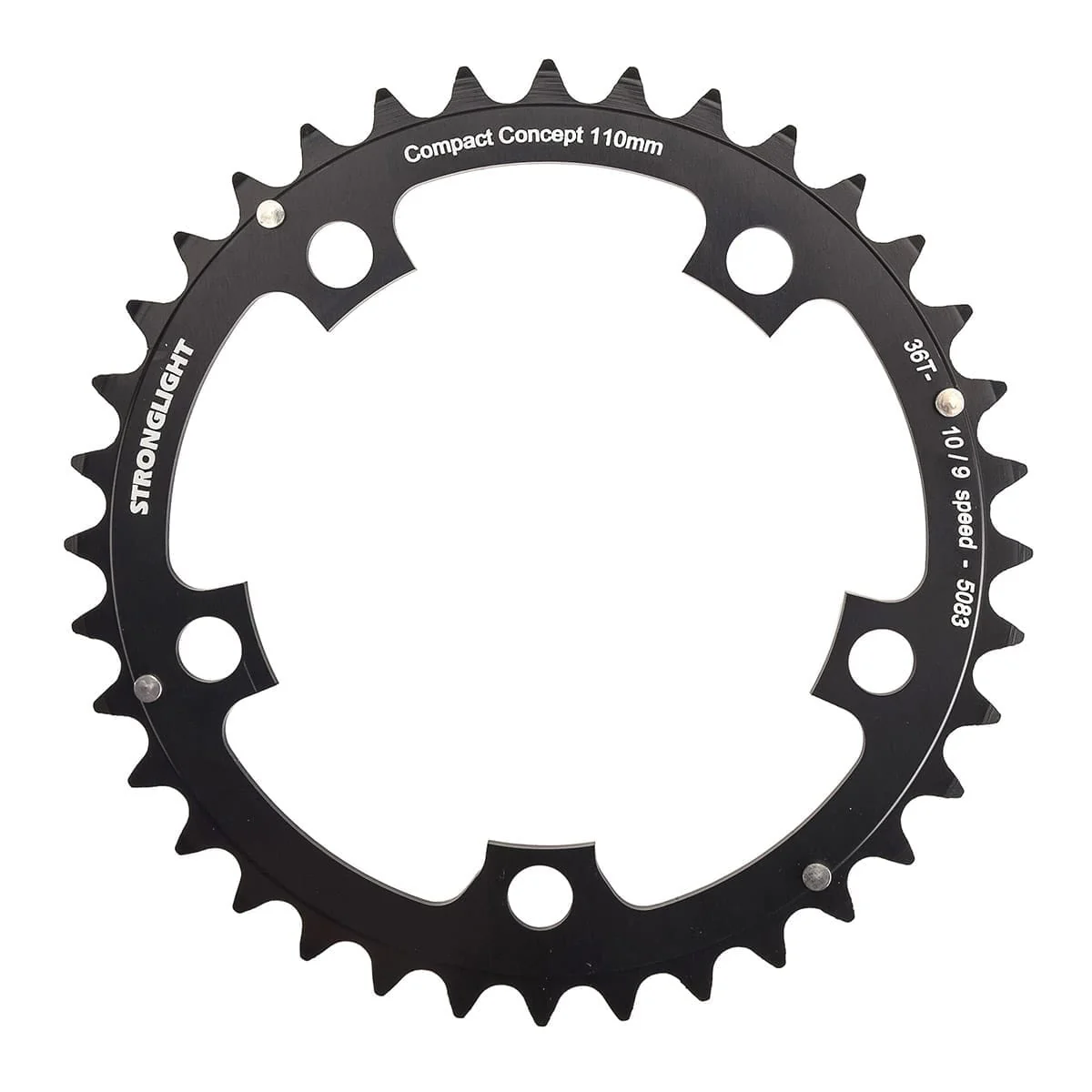 Kettenblatt Innen 9/10V STRONGLIGHT ALU 5083 TYPE S 110mm schwarz