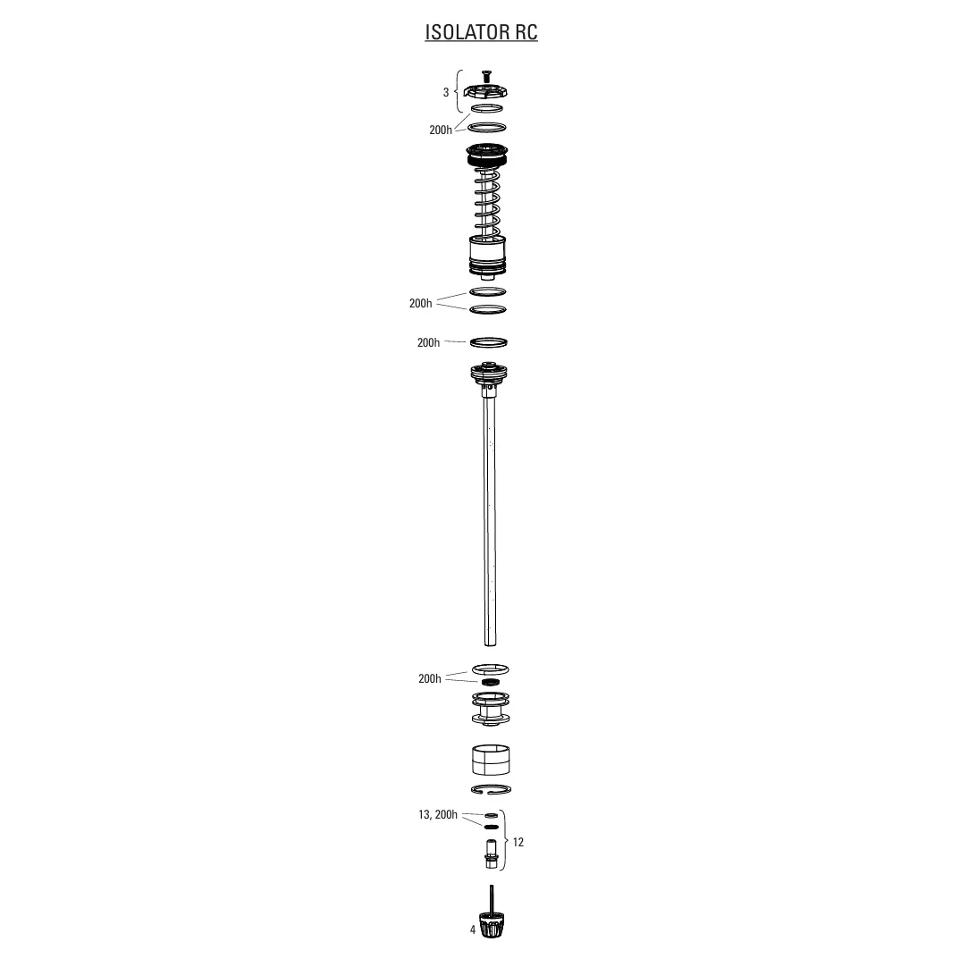 Upgrade-Kolbenkit Isolator RC 3 Positionen für ROCKSHOX DOMAIN 38MM C1+ (2025+) Gabel - Image 2