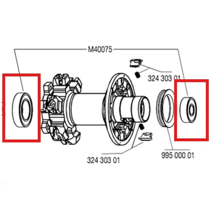 Kit 2 Lager Nabe MAVIC RR 608+6903