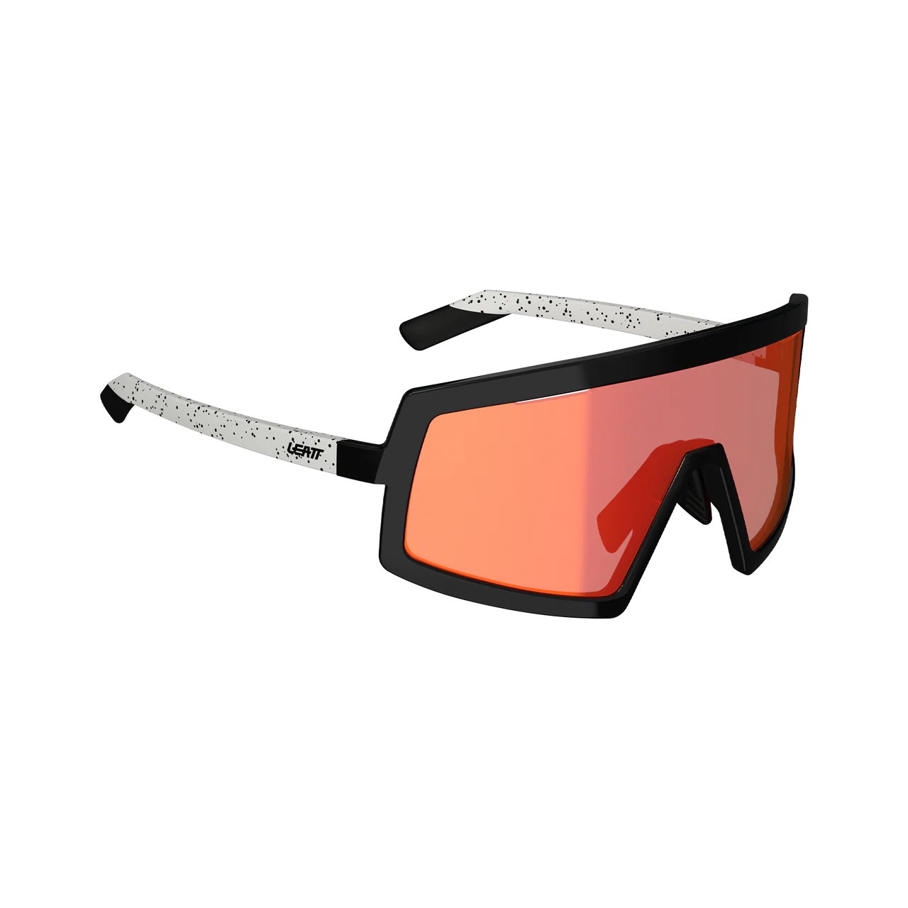 LEATT MADVIZ ONE Brille Schwarz/Weiß Iriz Glas Rot
