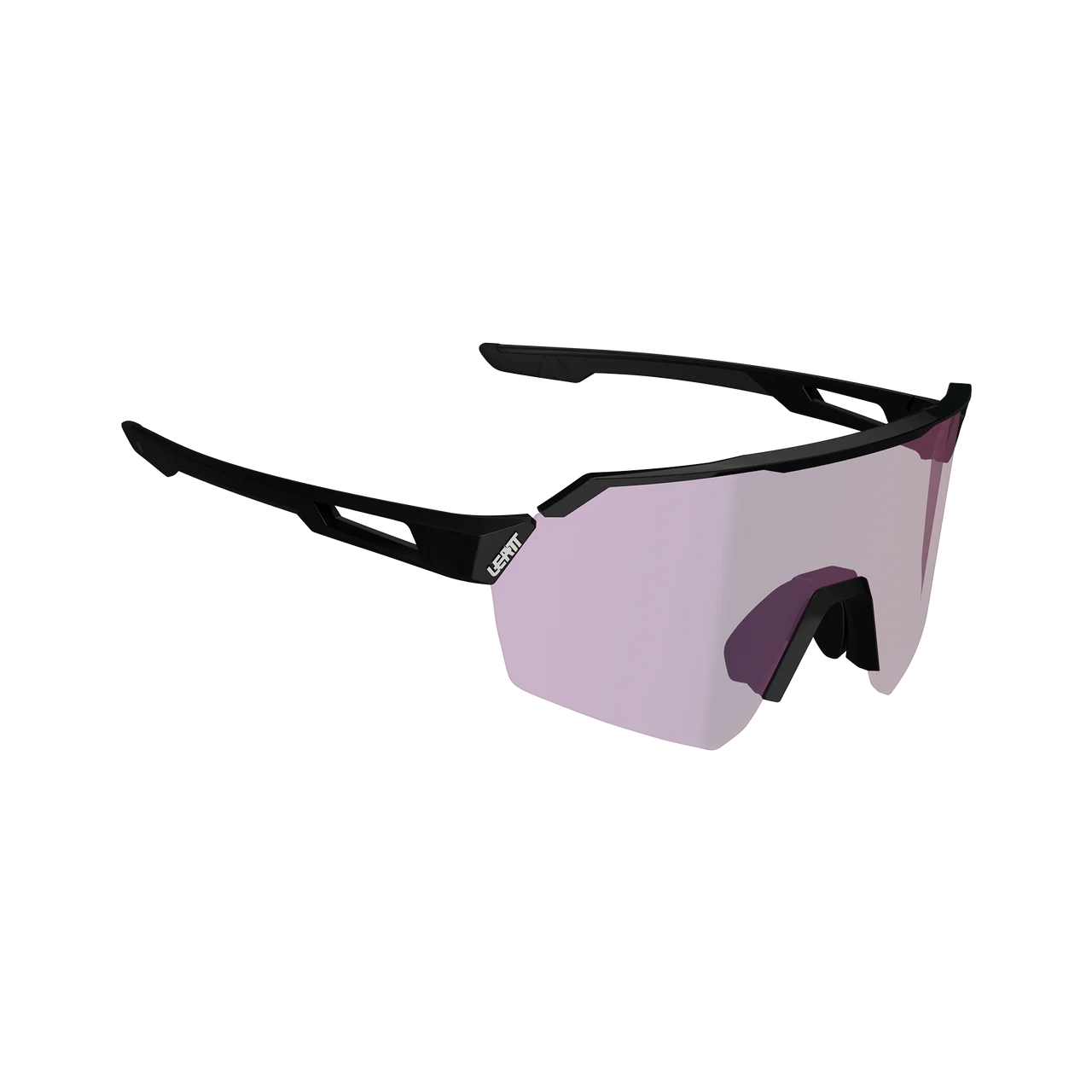 LEATT RIDEVIZ LITE LARGE Brille Satin Schwarz Iriz Crystal Glas Violett