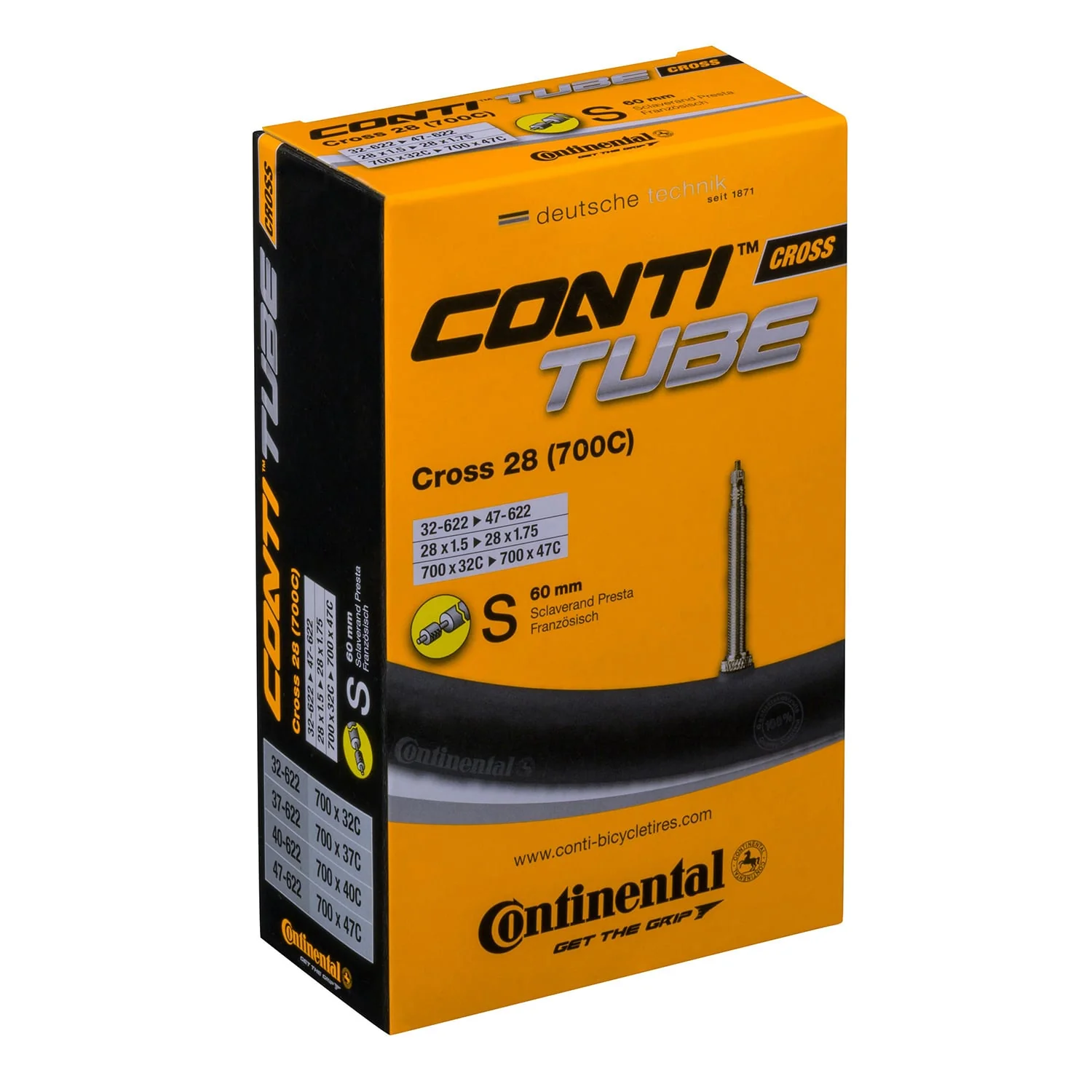Luftkammer CONTINENTAL CROSS 700x32/47 - 29x1.25/1.75 Presta - Image 2