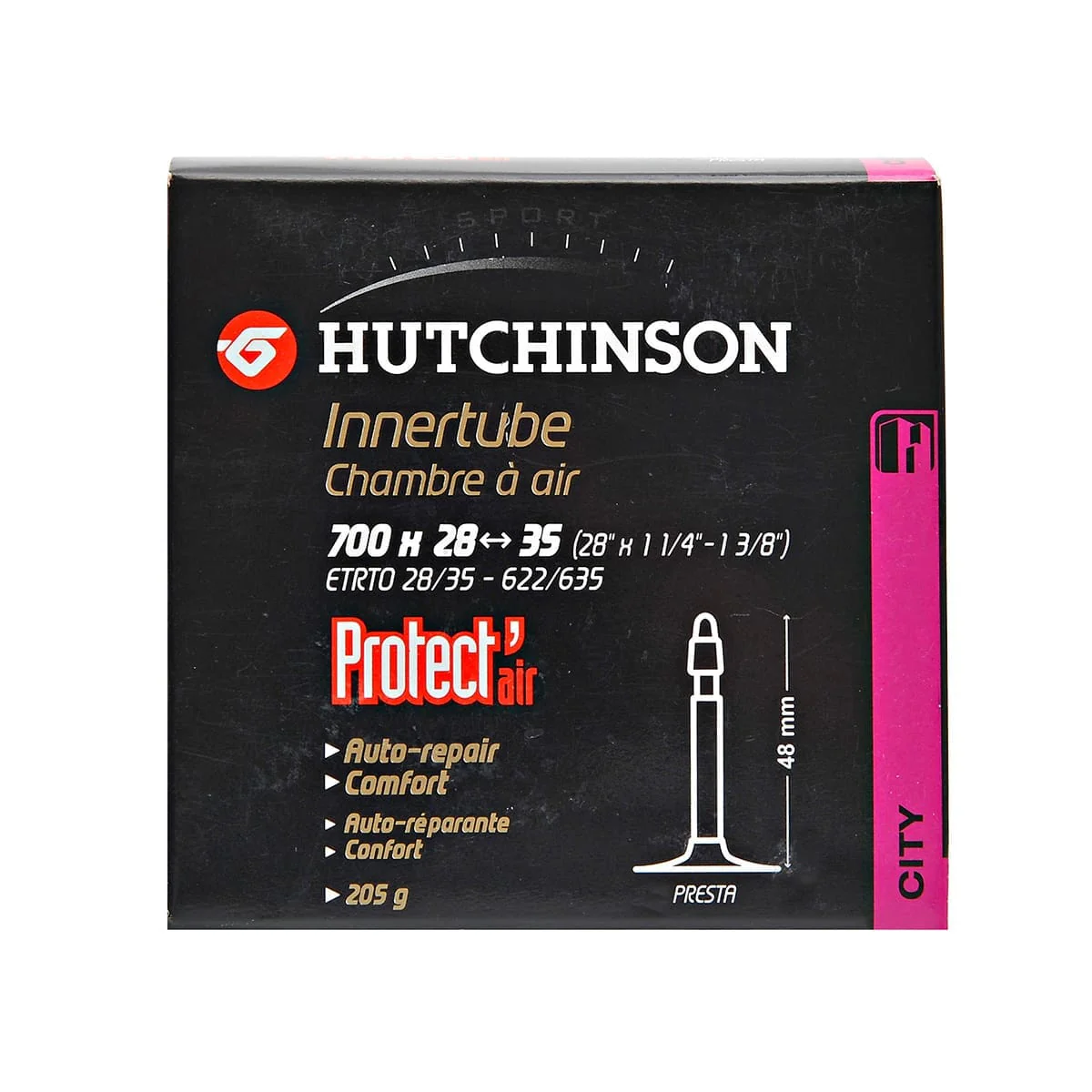 Luftkammer HUTCHINSON PROTECT'AIR 2 700x28/35 PRESTA 48mm