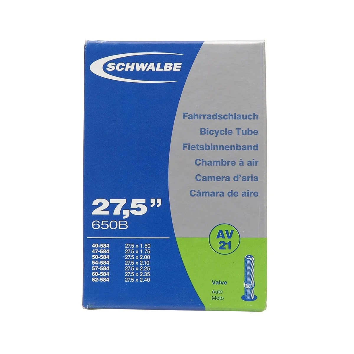 Fahrradschlauch SCWHALBE 21 27.5x1.50/2.40 Schrader 40 mm
