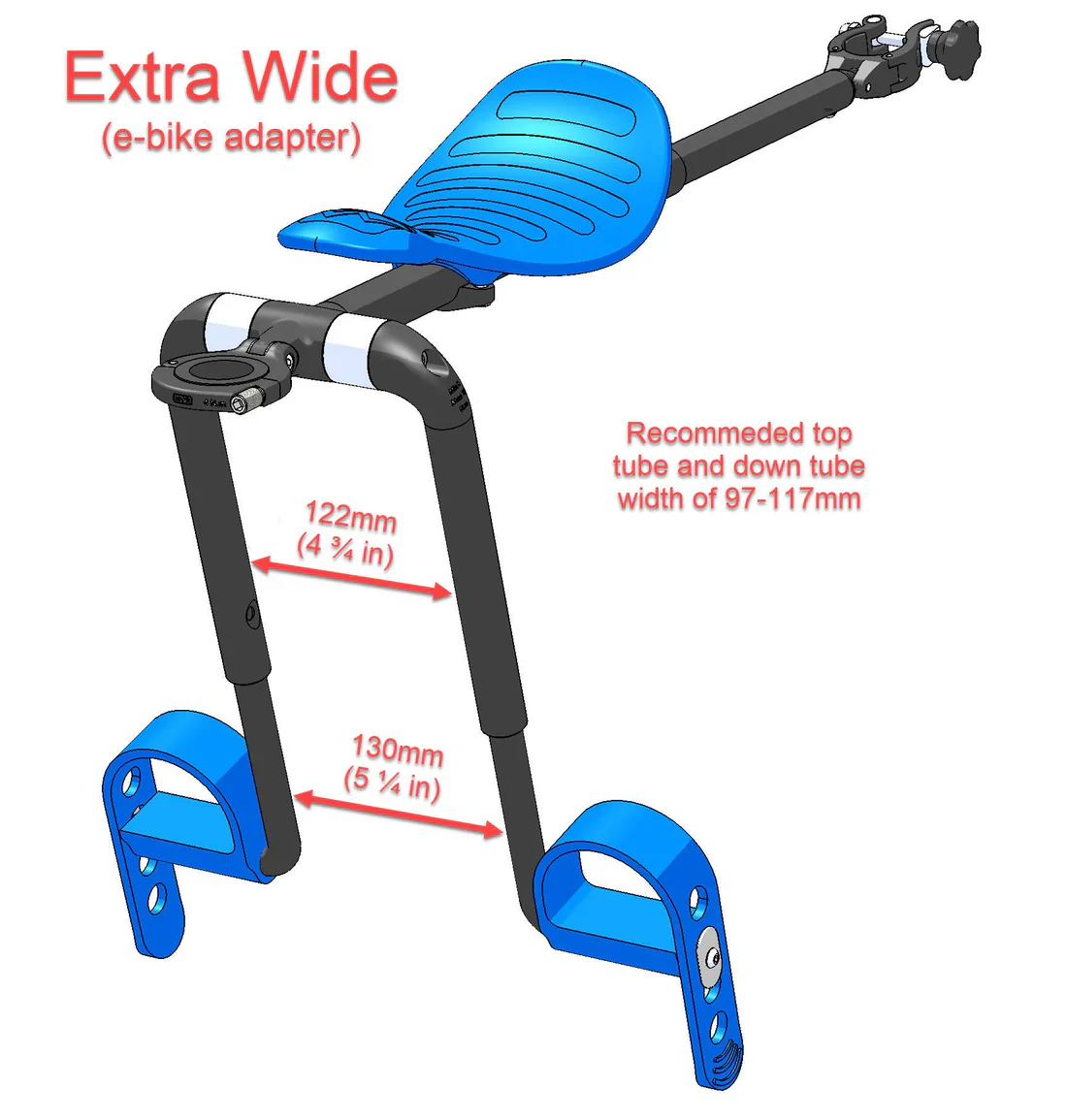 E-Bike Adapterset MAC RIDE extra breite Rohre 13cm - Image 2