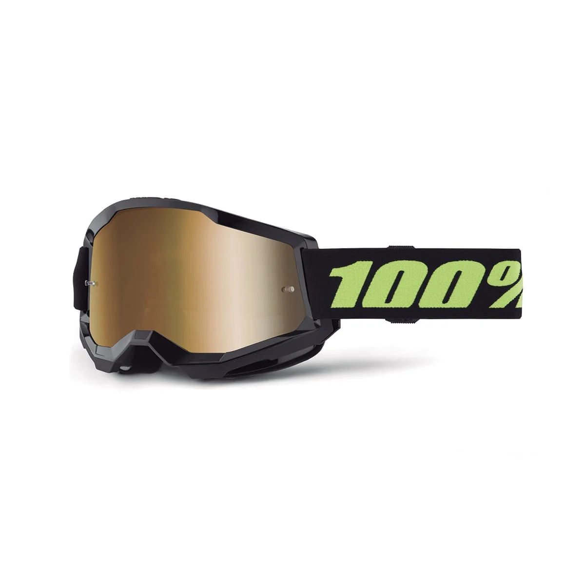 Maske 100% STRATA 2 SOLAR ECLIPSE Schwarz Spiegel Gold
