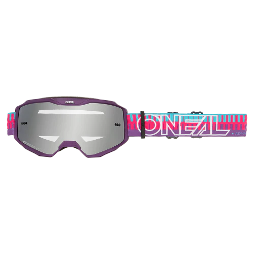 O'NEAL B-10 STRIPED Junior Mask Pink Silver Mirror Screen