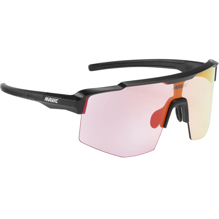 MAVIC MVS SHIELD Brille Schwarz Rotes Glas Photochromatisch