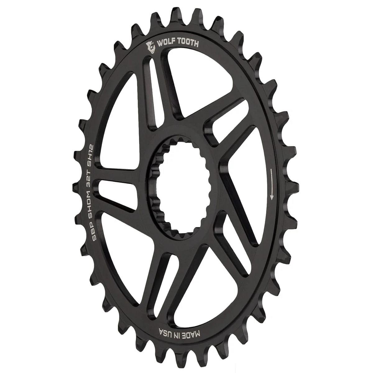 Mono Kettenblatt WOLF TOOTH BOOST 12V Shimano Direct Mount Offset 3mm Schwarz - Image 2