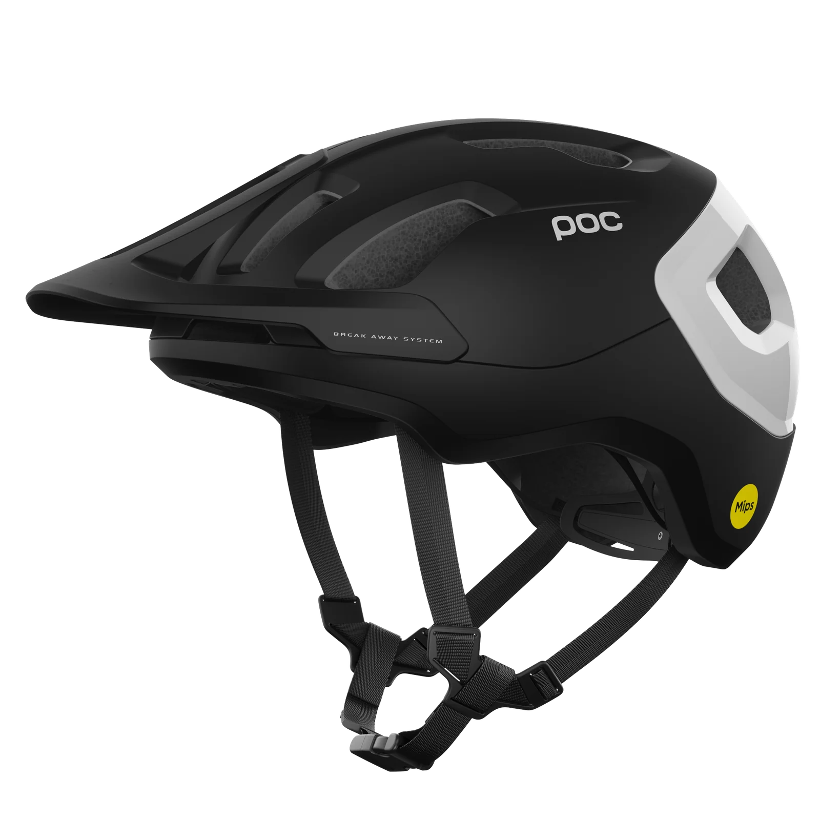 MTB-Helm POC AXION RACE MIPS Mattschwarz/Weiss