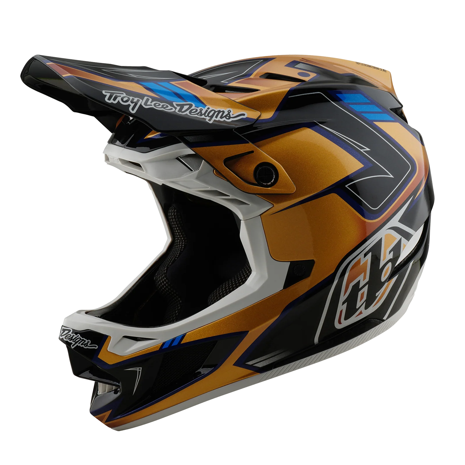 MTB-Helm TROY LEE DESIGNS D4 COMPOSITE MIPS ROYALTY Schwarz/Gold - Image 7