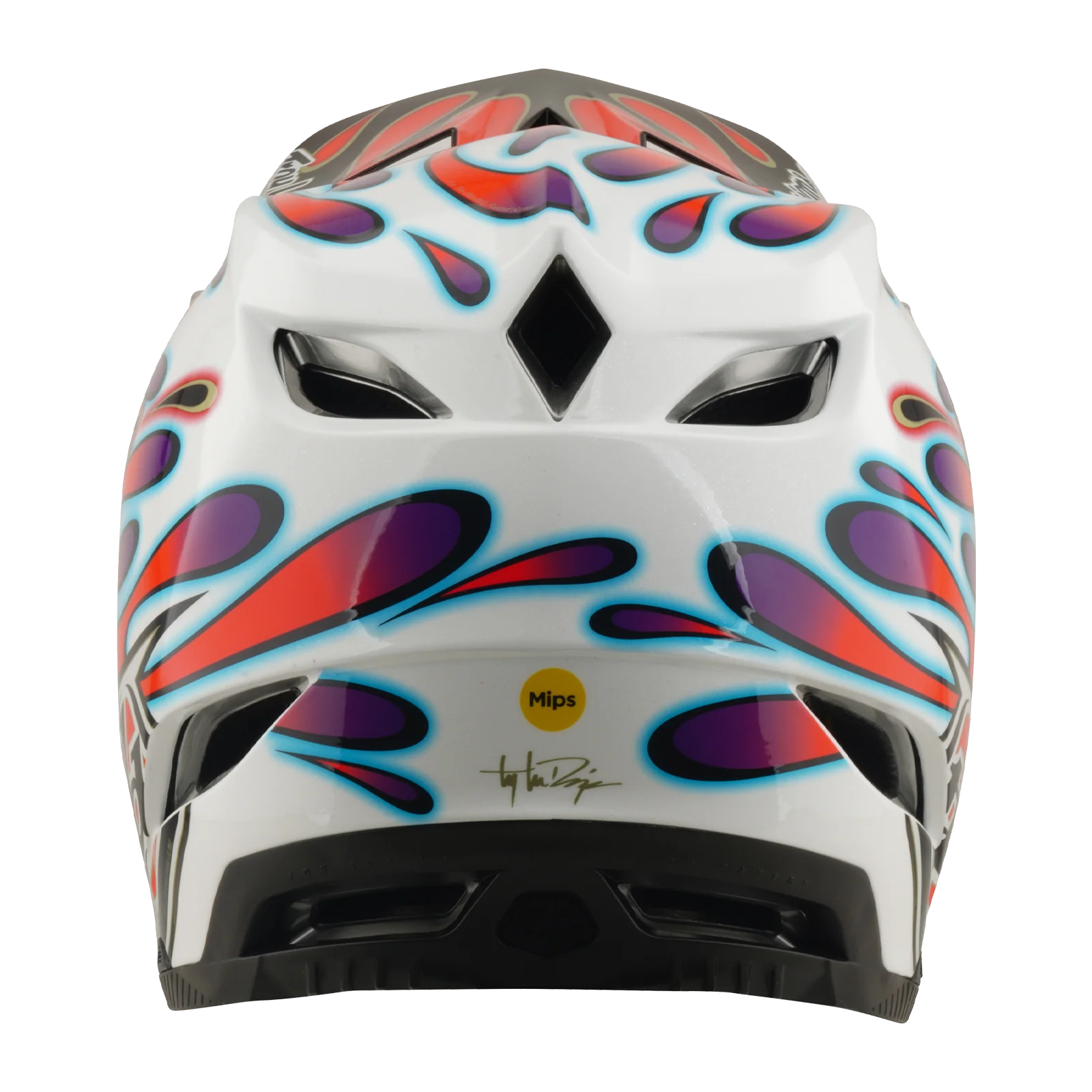 MTB-Helm TROY LEE DESIGNS D4 COMPOSITE MIPS OVERSPRAY Weiß/Rot - Image 4